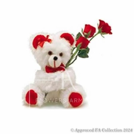 Lovely Bear with Roses