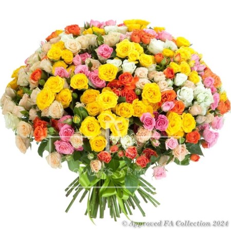 VIP Bouquet of Colorful Roses